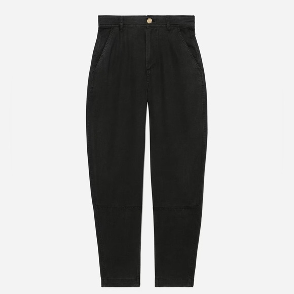 Everlane The TENCEL Relaxed Chino Pants in Black Size 0 - Picture 6 of 11